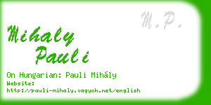 mihaly pauli business card