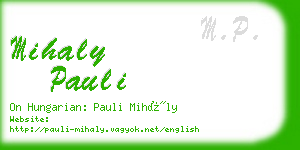 mihaly pauli business card